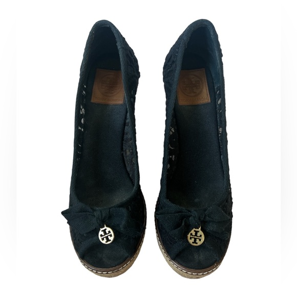 Tory Burch Jackie Lace Espadrille Wedge - Picture 2 of 10
